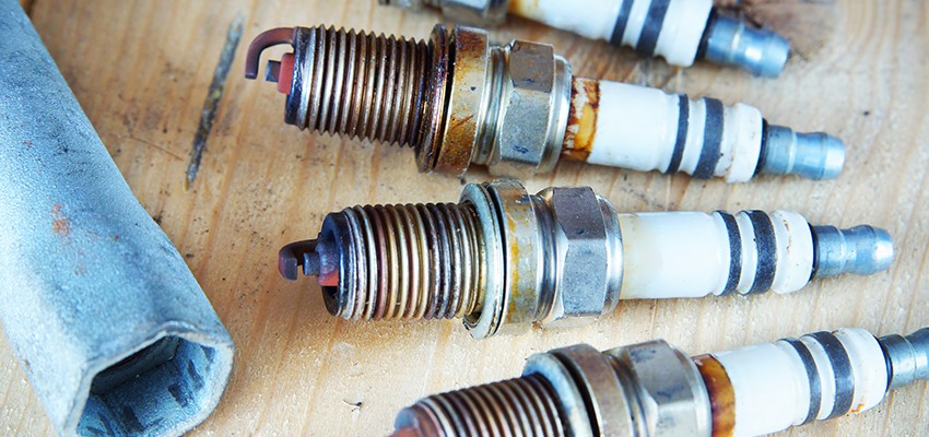 Spark-Plugs-on-Work-Bench